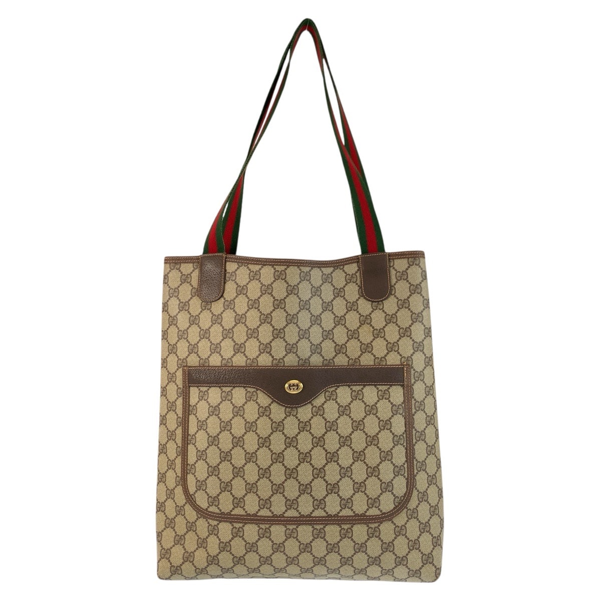 美品 GUCCI グッチ ヴィンテージ シェリーライン ベージュ GGスプリームキャンバス トートバッグ ショルダーバッグ 602859 【中古】
