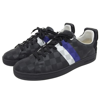 ルイヴィトン ダミエライン ローカット スニーカー シューズ メンズ ブラック×ホワイト×ブルー 7 MS1115 7