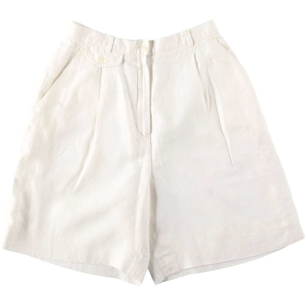 古着 ラルフローレン Ralph Lauren LAUREN ローレン ワンタック リネンショーツ ショートパンツ レディースM(w26)相当/eaa637993