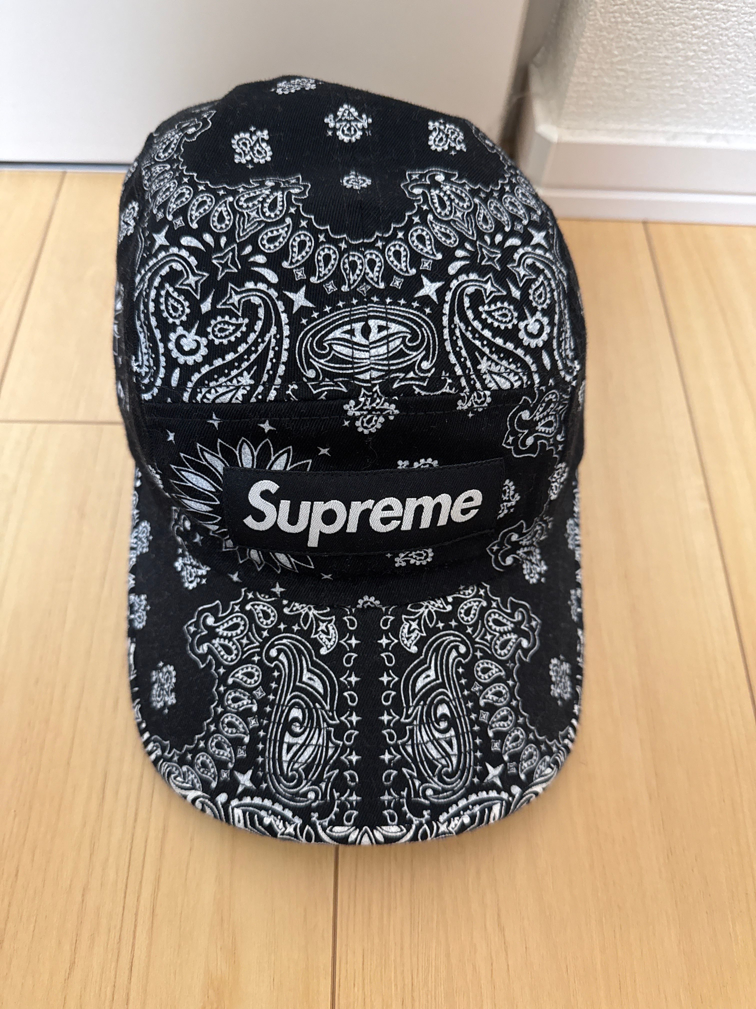 Supreme Bandana Camp Cap "Black"