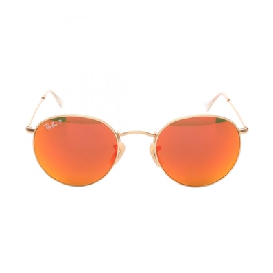 レイバン Ray-Ban ミラーレンズ サングラス 衣料品 GP メンズ レディース ゴールド系 RB3447 【中古】