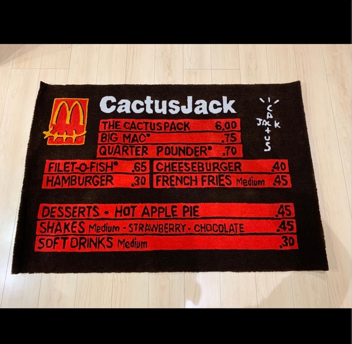 CACTUS MENU RUG Travis Scott
