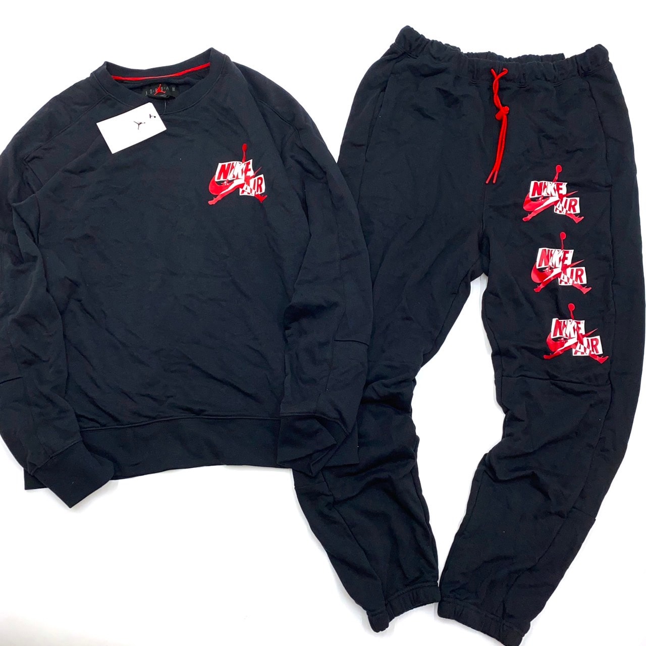 NIKE ナイキ ジョーダン クルースウェット セットアップ CZ7881-010 CU2905-011 黒赤 