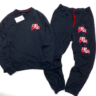 NIKE ナイキ ジョーダン クルースウェット セットアップ CZ7881-010 CU2905-011 黒赤