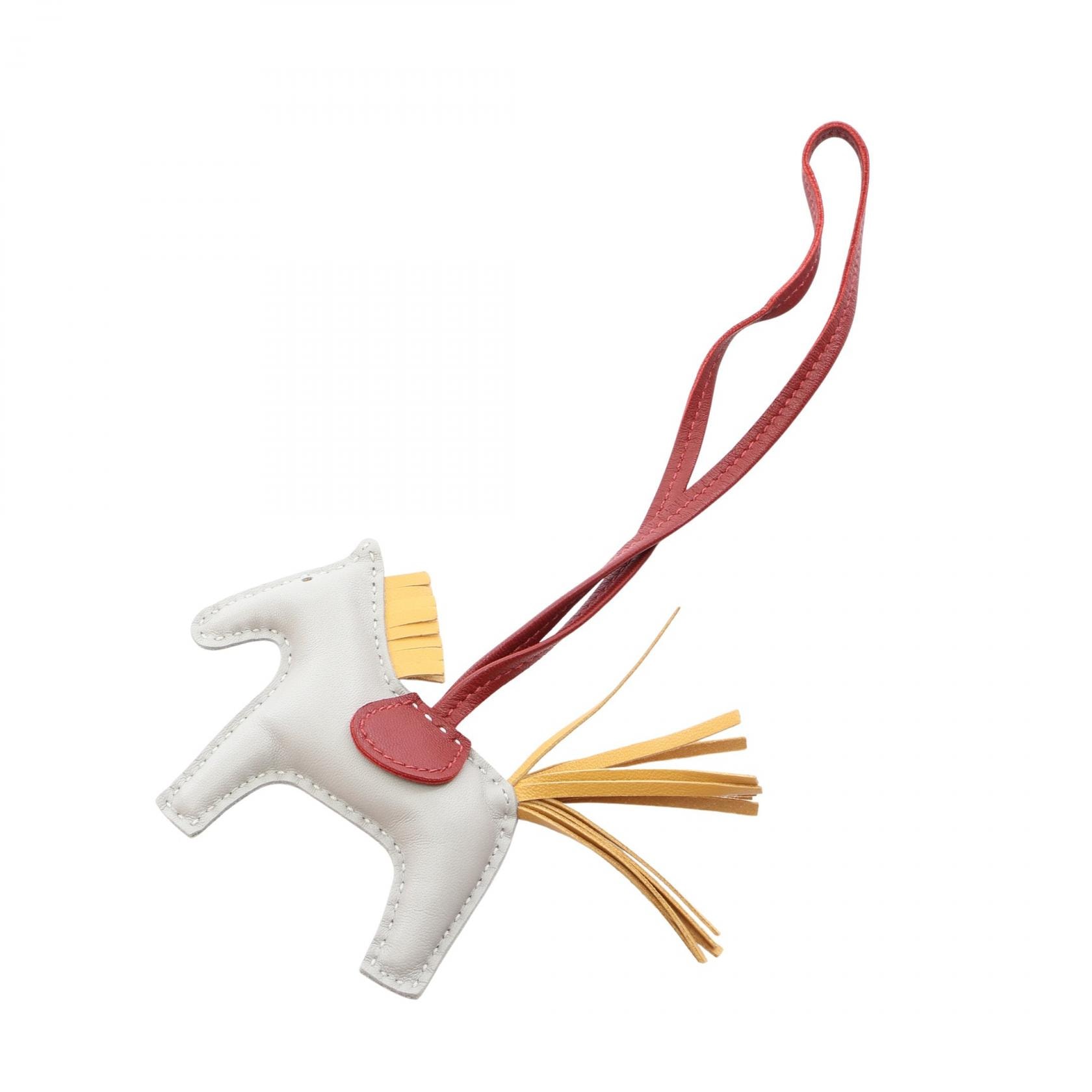 エルメス HERMES ロデオPM ブルーグラシエ カリー ルージュアッシュ チャーム アクセサリー アニョーミロ アニョーミロ ボルドー A刻印(2017年製造) レディース グレー系 / ブラウン系 / ボルドー系 【中古】