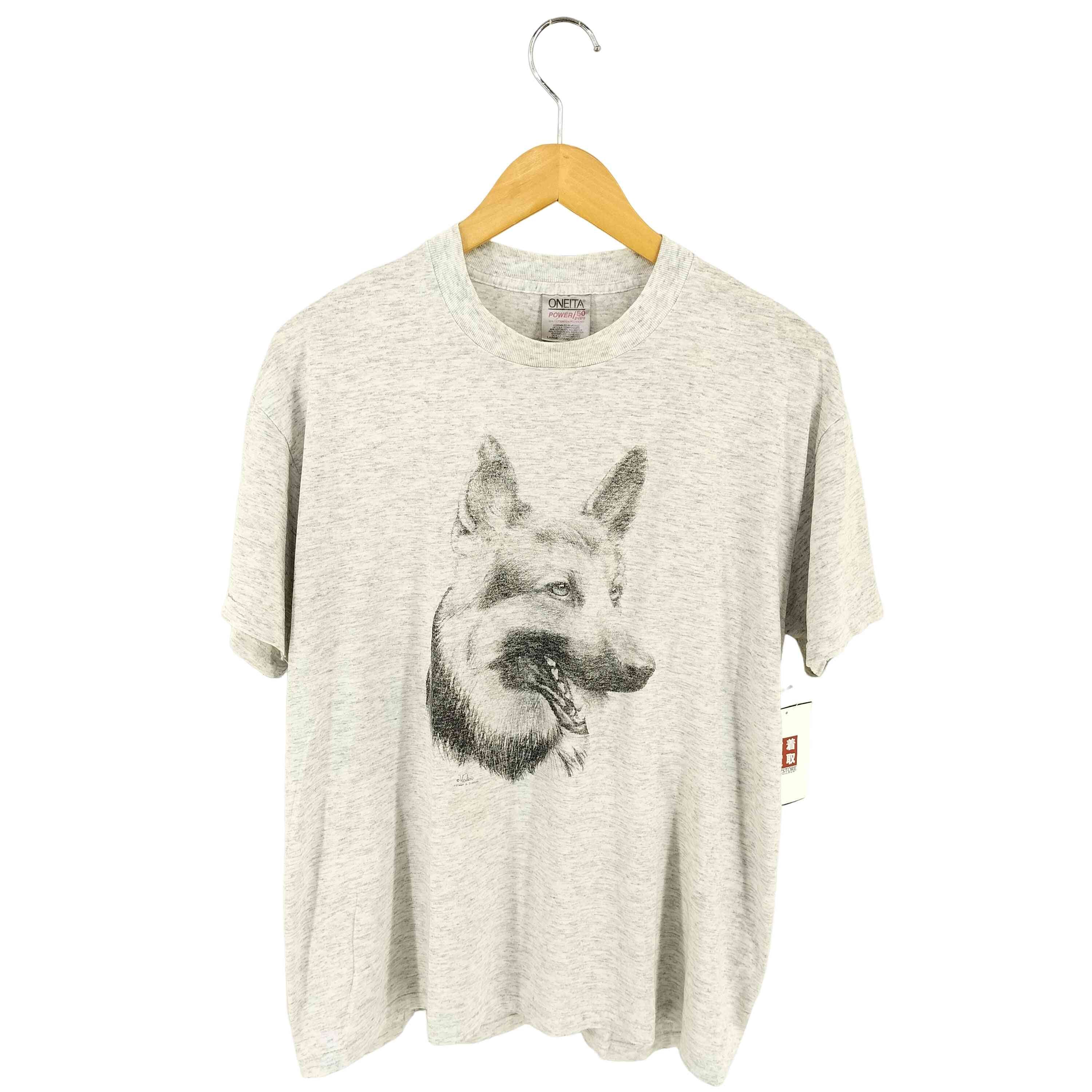 90S S/S ウルフプリントTシャツ【1137754593973】