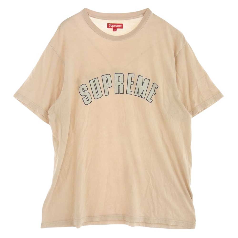 Supreme シュプリーム Tシャツ 24SS Cracked Arc S/S Top クラックド アーチロゴ プリント 半袖 Tシャツ ベージュ系 XXL【中古】