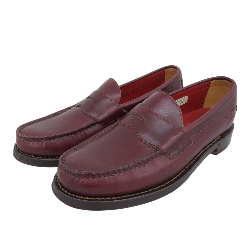 リーガル Shoe&Co コインローファー シューズ メンズ レザー バーガンディ 25cm 927S 25