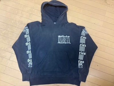 SAINT Mxxxxxx x Aries 23Aw Hoodie "Black"