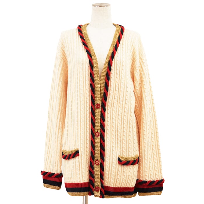 D (傷や汚れあり)】GUCCI グッチ ニット カーディガン サイズ S D (傷や汚れあり)】GUCCI グッチ ニット カーディガン サイズ S