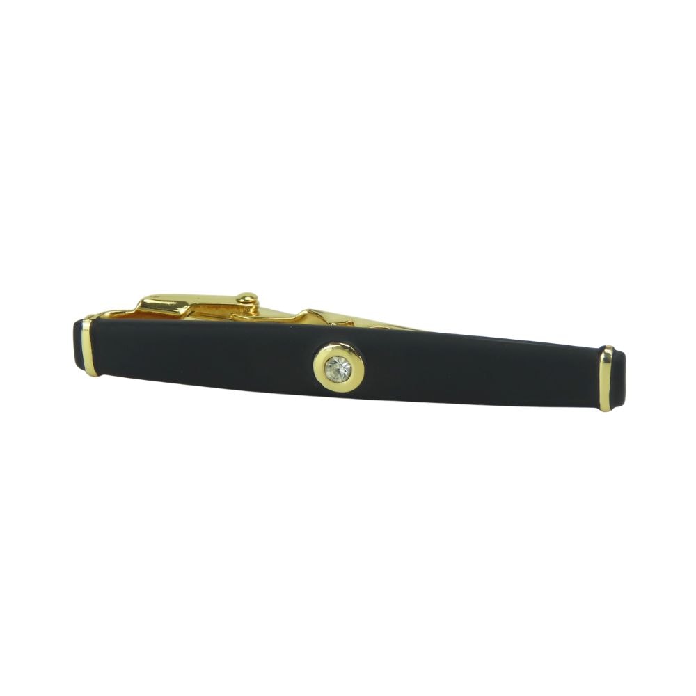 【中古】 クリスチャンディオール タイピン メタル ブラック ゴールド ビジネス スーツ アクセサリー メンズ 男性 Christian Dior