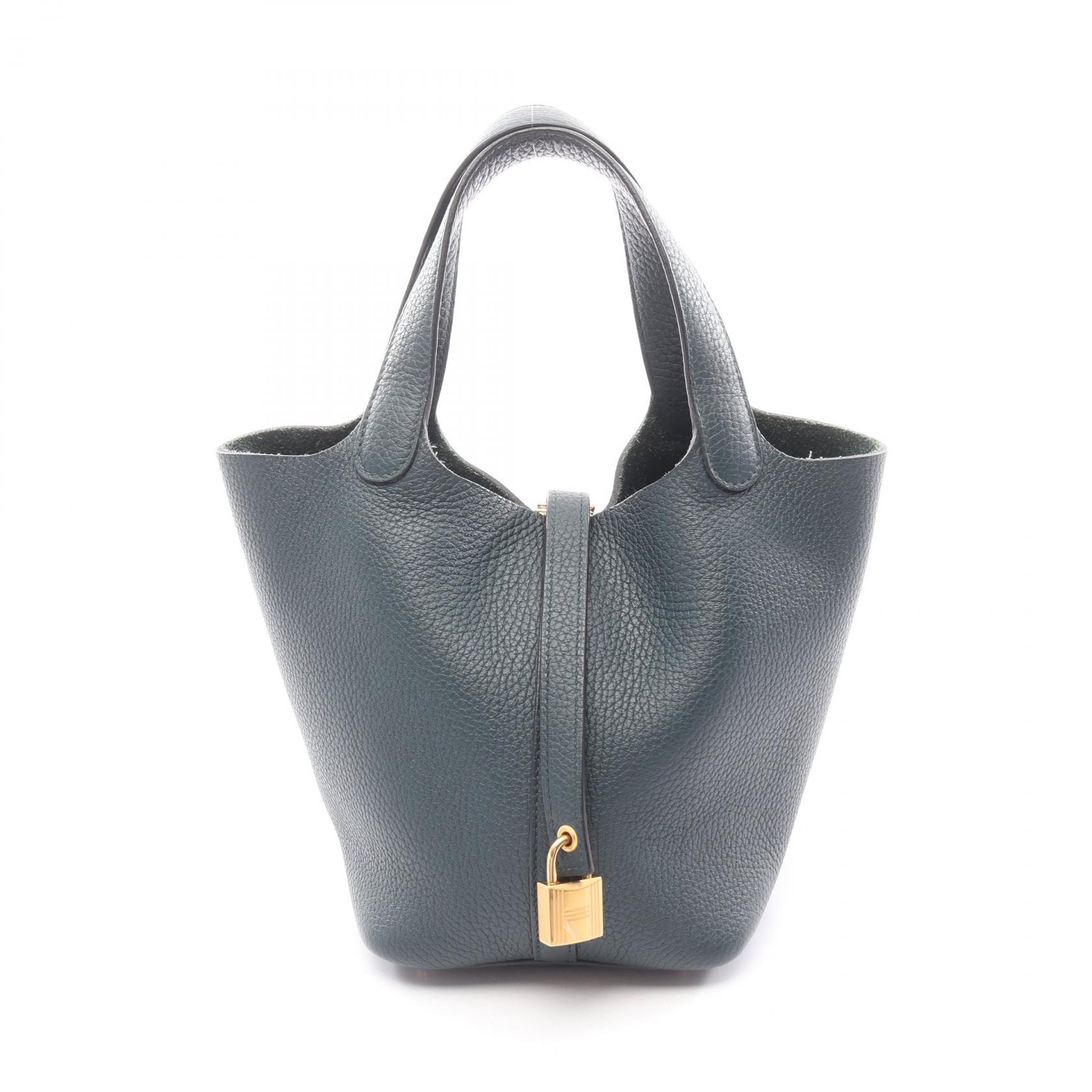 エルメス HERMES ピコタンロックPM ハンドバッグ バッグ レザー トリヨンクレマンス トリヨンクレマンス ヴェールシプレス Z刻印(2021年製造) レディース グリーン系 【中古】