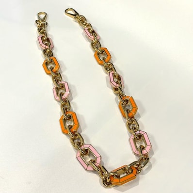 ルイ・ヴィトン LOUIS VUITTON ストラップ カプシーヌ用 ゴールド ピンク オレンジ マルチカラー【鑑定済み】正規品