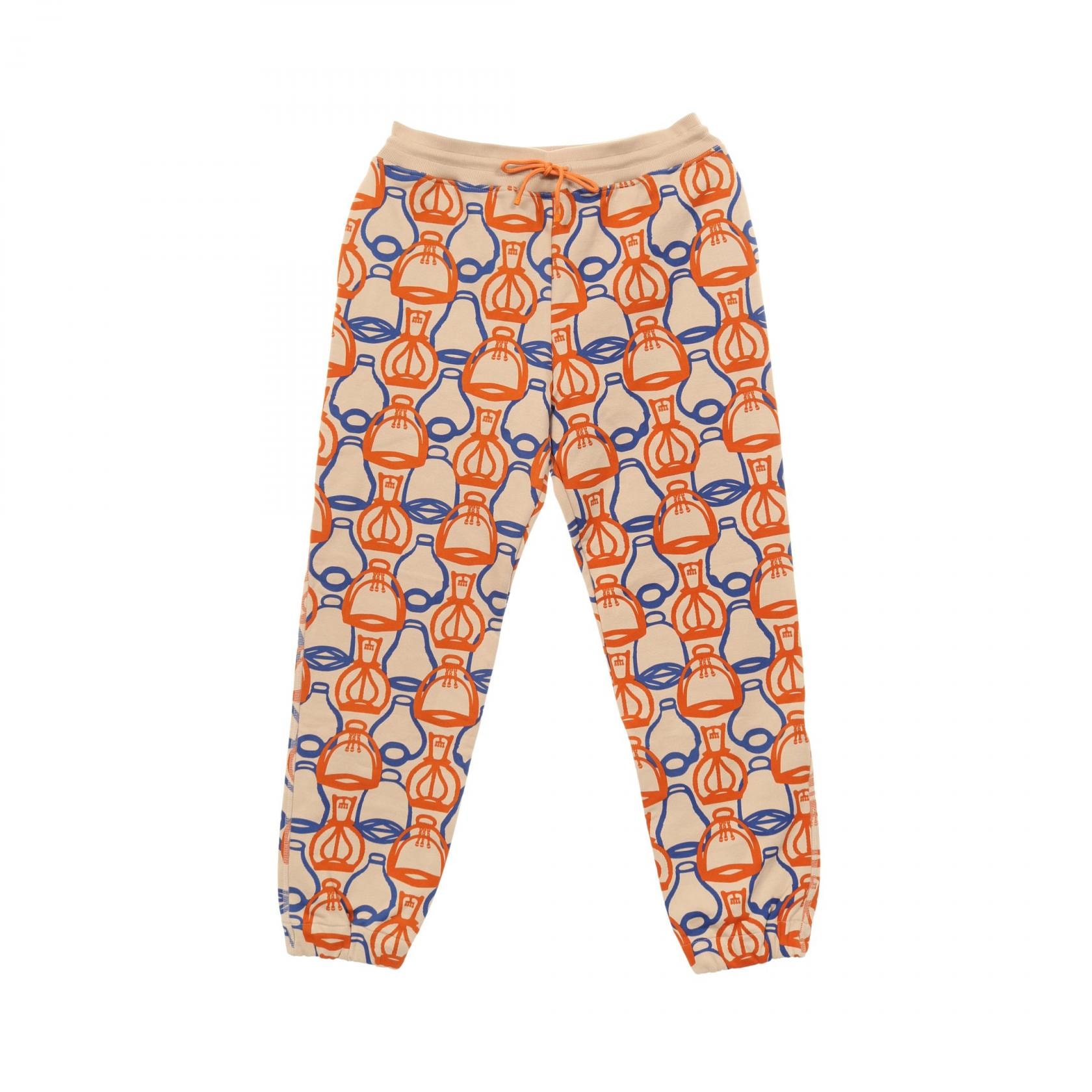 エルメス HERMES Fantaisie d’Etriers パンツ 衣料品 ボトムス コットン ベージュ レディース ベージュ系 / オレンジ系 / ブルー系 3E4400DI 【中古】