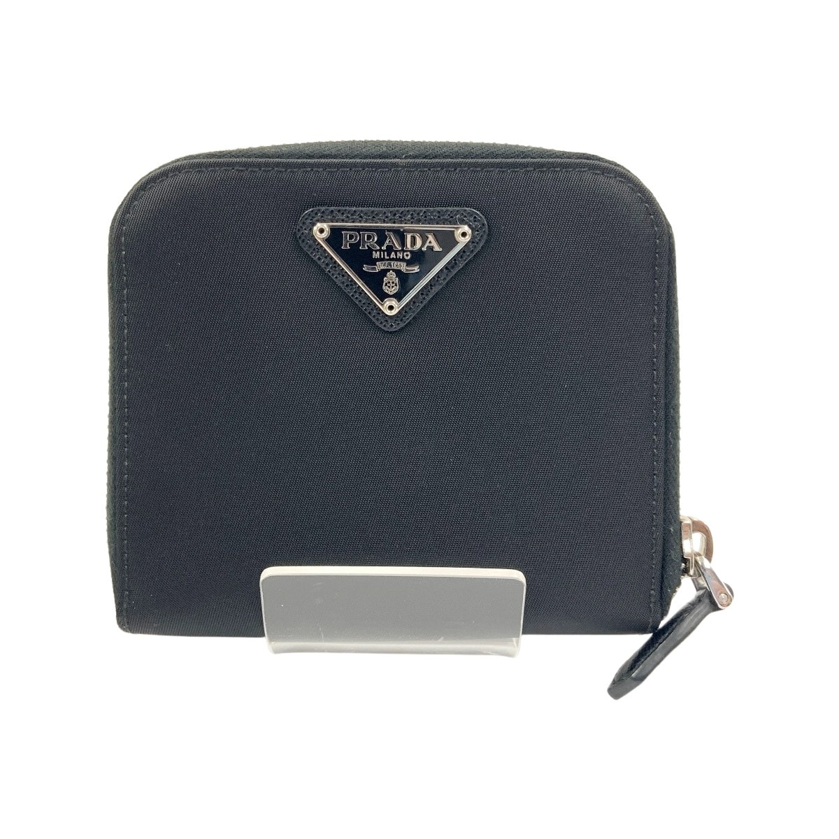 PRADA プラダ テスート ナイロン ラウンドファスナー コンパクトウォレット 1M0522 ブラック