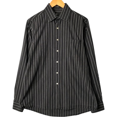 古着 カルバンクライン Calvin klein 長袖 コットンストライプシャツ メンズL相当/eaa574210