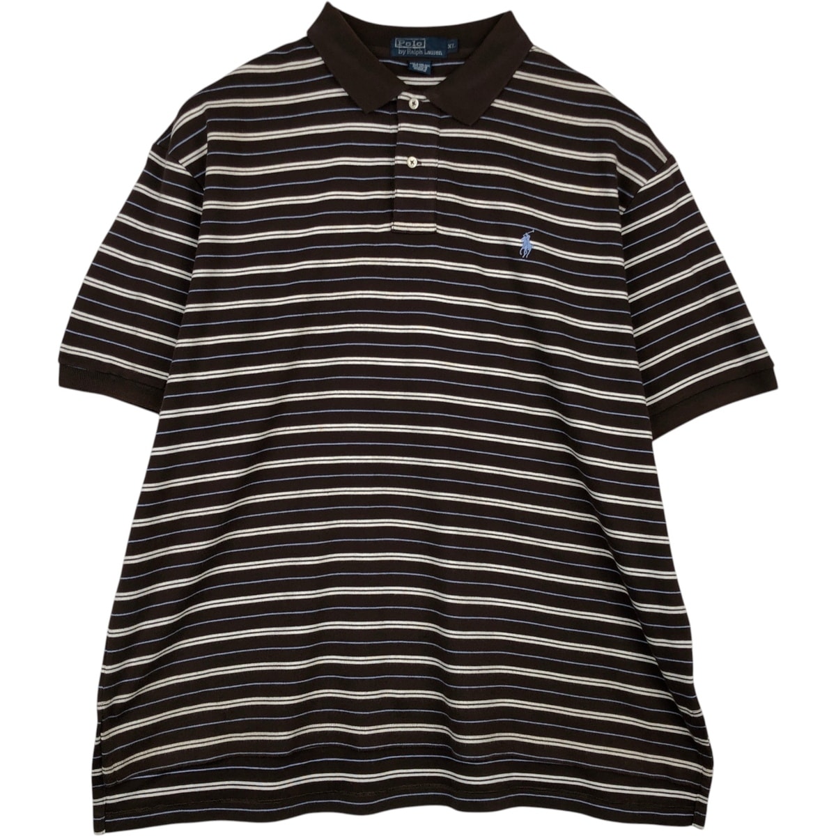 古着 ラルフローレン Ralph Lauren POLO by Ralph Lauren 半袖 ボーダー ポロシャツ メンズXL相当/eaa622717