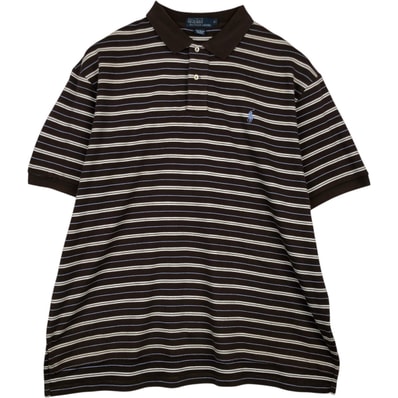 古着 ラルフローレン Ralph Lauren POLO by Ralph Lauren 半袖 ボーダー ポロシャツ メンズXL相当/eaa622717