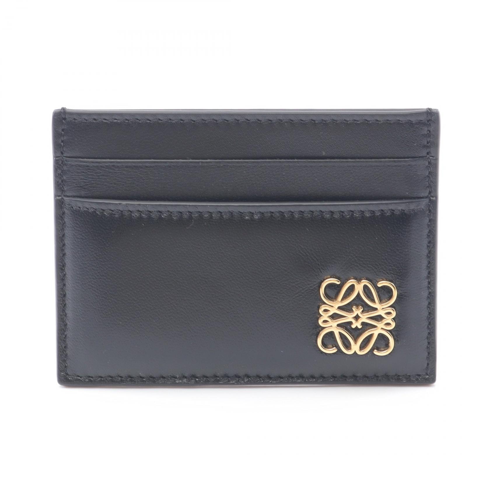 ロエベ LOEWE パファー アナグラム カードケース アクセサリー レザー レディース ブラック系 C821322X011100 【新品】