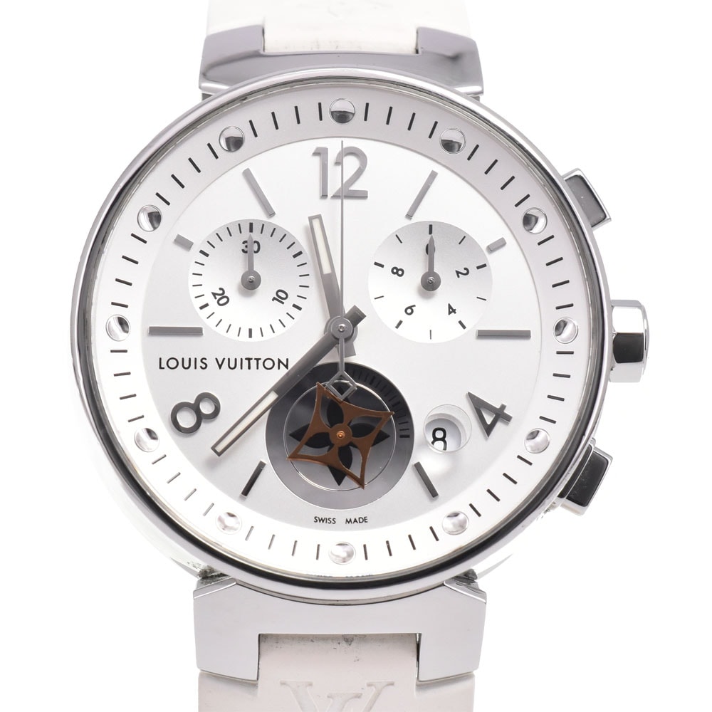 ルイ・ヴィトン LOUIS VUITTON Q8G00 タンブール ムーンスター クォーツ ユニセックス 良品 箱・保証書付き B#146873