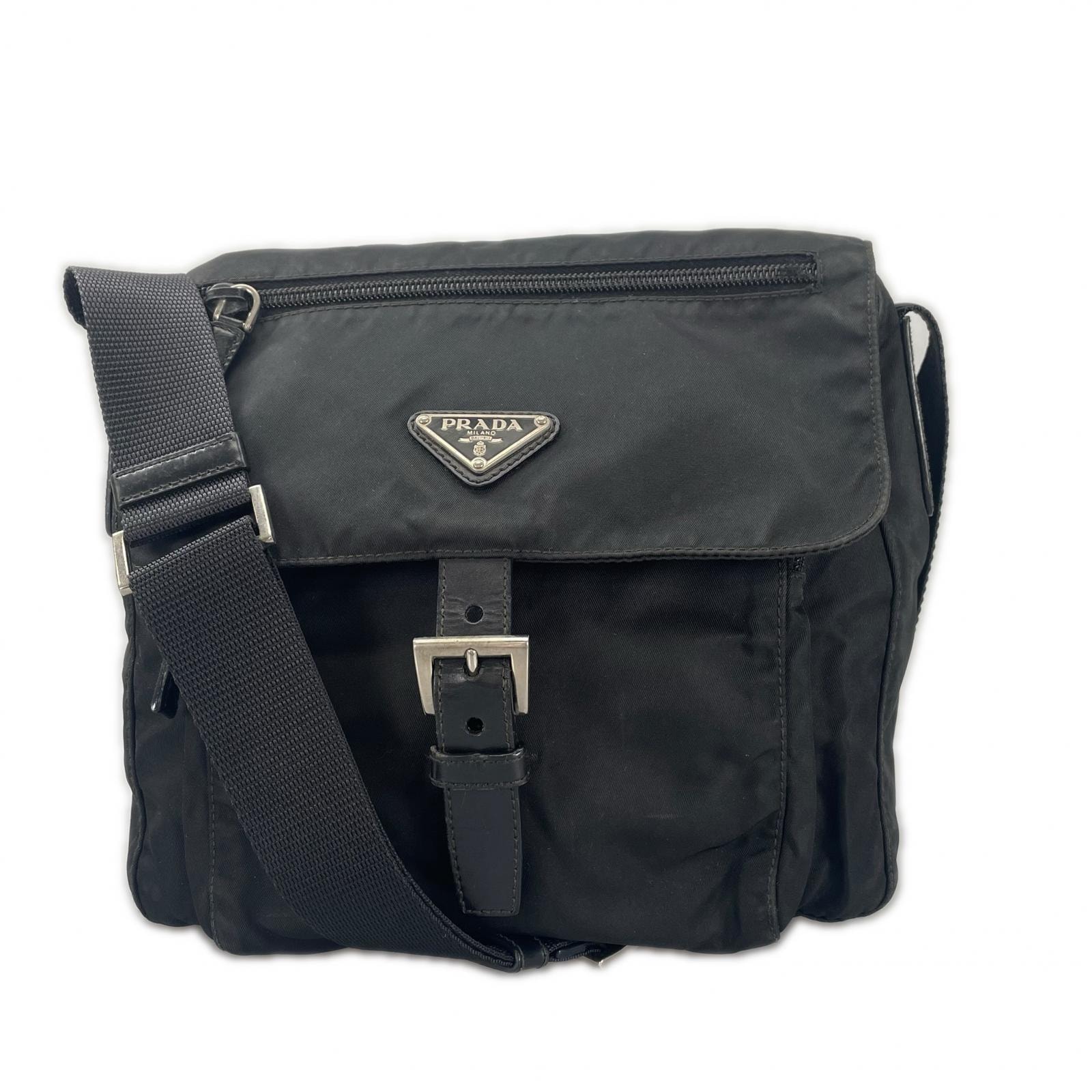 PRADA プラダ 三角ロゴ BT8994 ショルダーバッグ ナイロン ブラック レディース【中古】