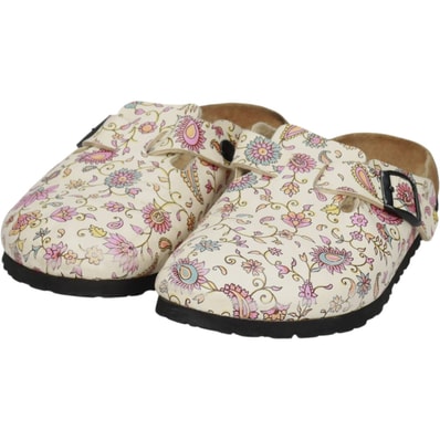 古着 ビルケンシュトック BIRKENSTOCK BOSTON ボストン 総柄 花柄 クロッグサンダル ドイツ製 38 レディース25.0cm相当/saa010242