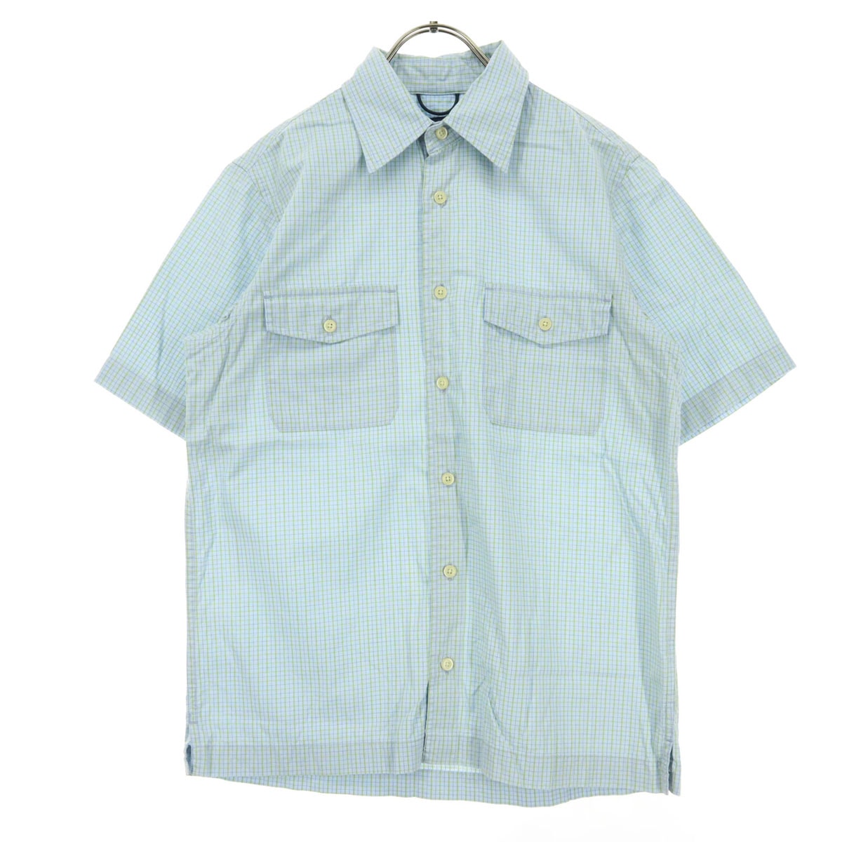 GAP ギャップ 00s 格子柄 半袖 コットンシャツ XS ブルー系