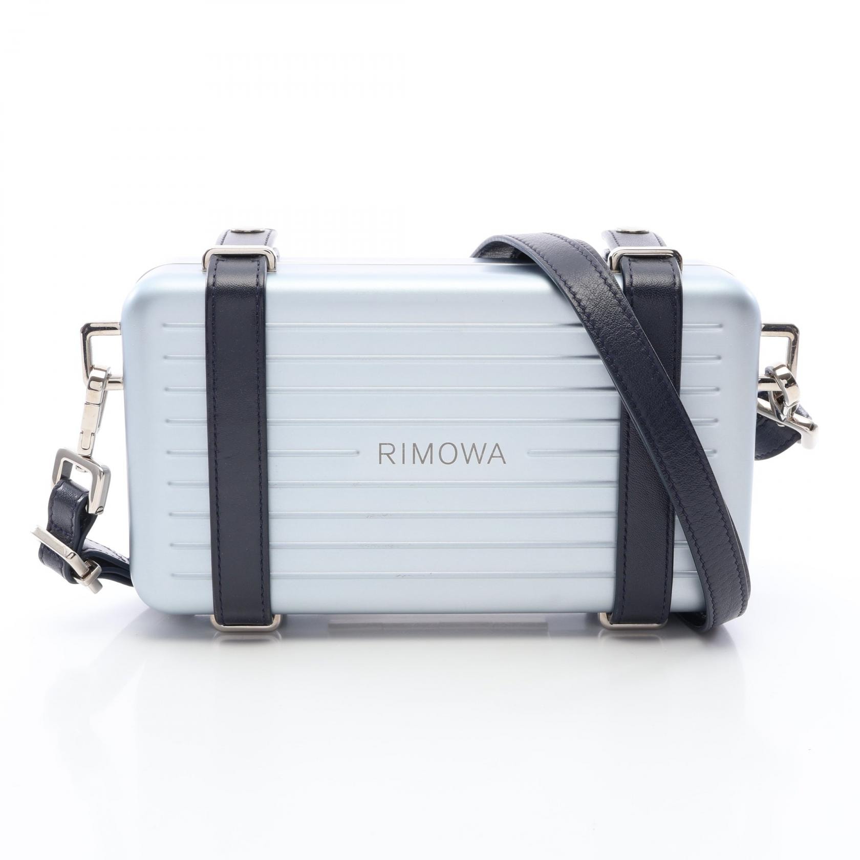 ディオール Dior DIOR × RIMOWA パーソナルクラッチ ショルダーバッグ バッグ レザー アルミニウム メンズ レディース シルバー系 / ネイビー系 2DRCA295YWT 【中古】