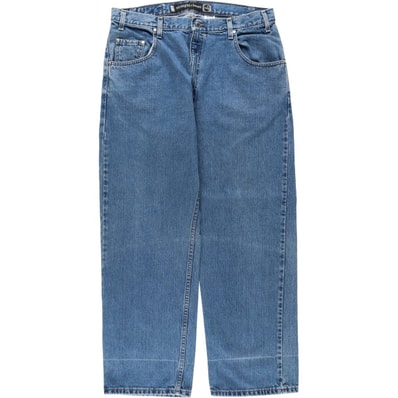 古着 90年代 リーバイス Levi's SILVER TAB シルバータブ STRAIGHT LOOSE ストレートルーズ ブラックデニム テーパードデニムパンツ メンズw37相当 ヴィンテージ/eaa632300