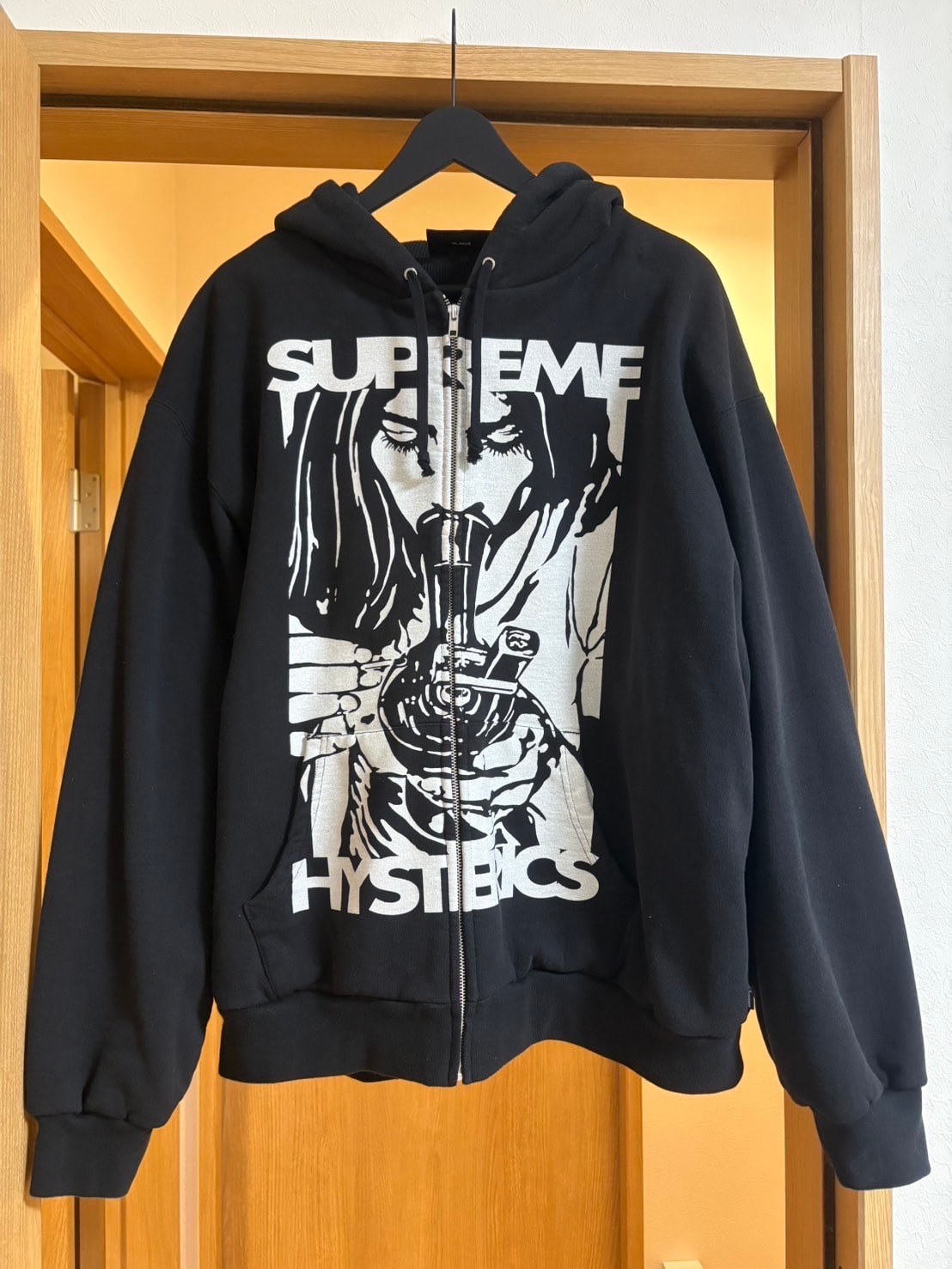 Supreme x HYSTERIC GLAMOUR Thermal Lined Zip Up Hooded Sweatshirt "Black"