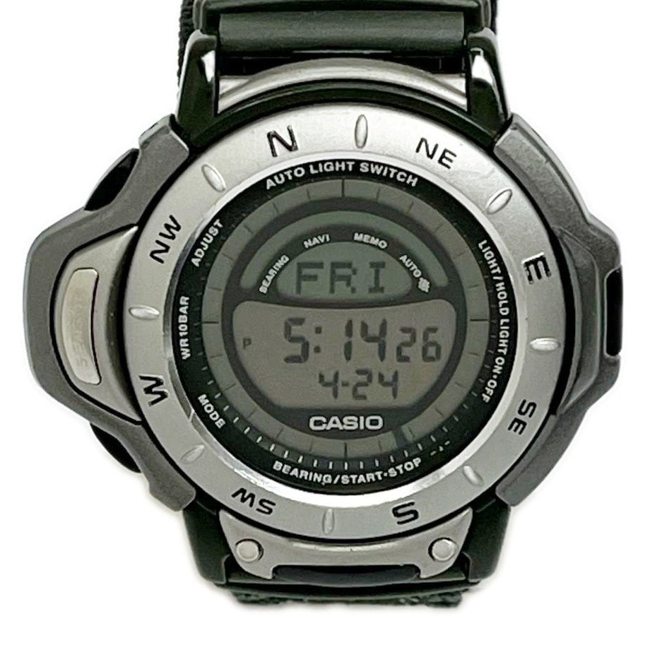 CASIO カシオ 腕時計 PRO TREK クォーツ 本体のみ ナイロン カーキ  PRL-35