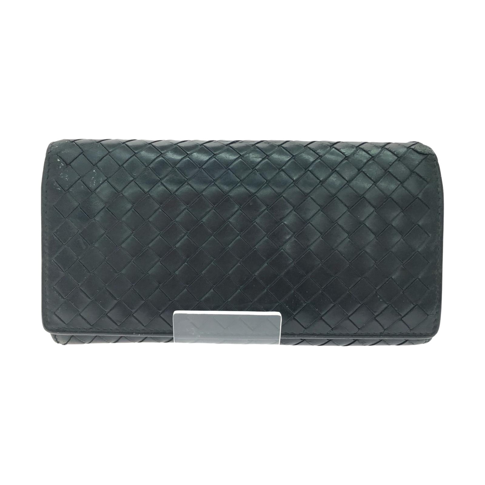 ▼▼BOTTEGA VENETA ボッテガヴェネタ メンズ 二つ折り長財布 イントレチャート ファスナートップ欠品 156819 ブラック