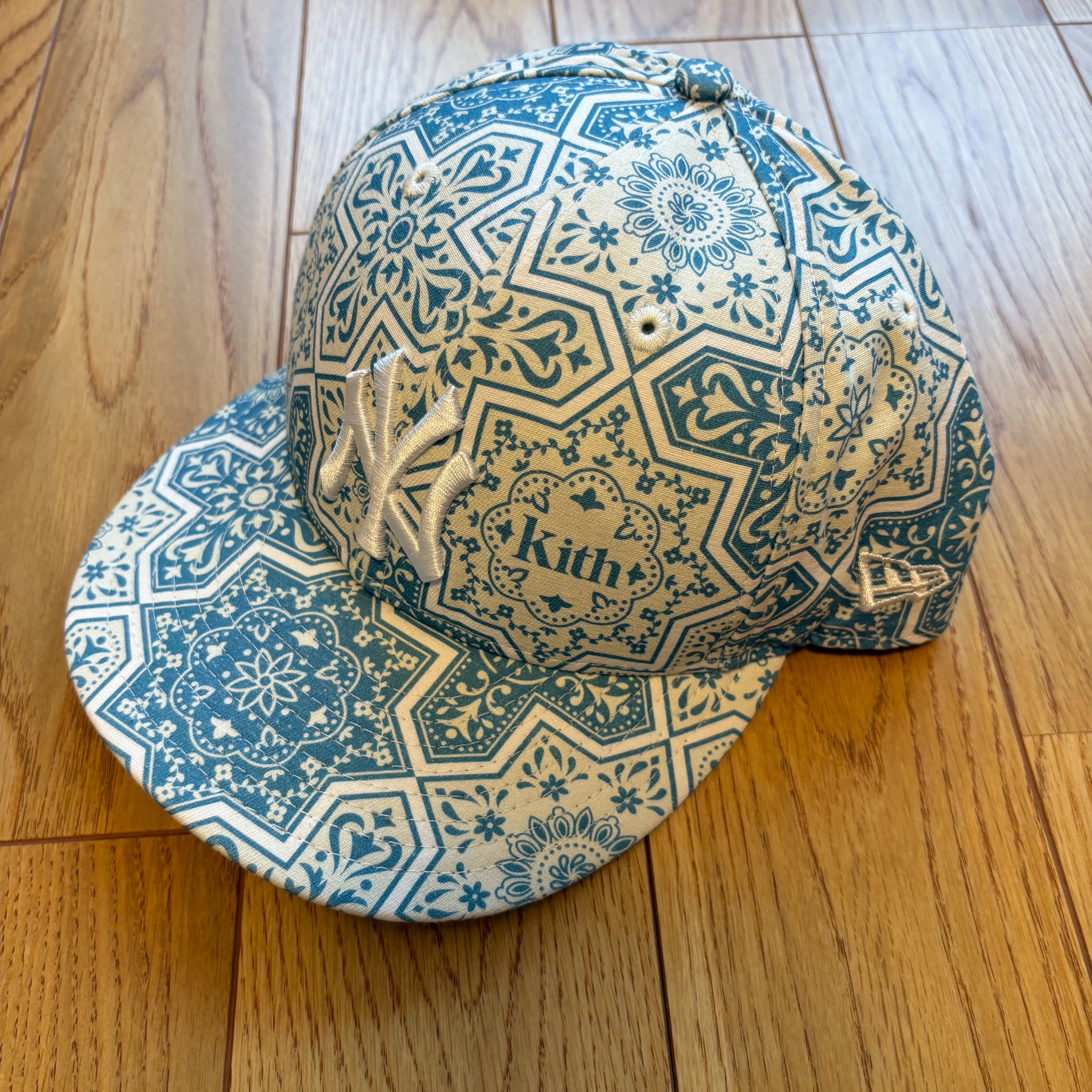 Kith for New Era & New York Yankees Moroccan Tile Low Crown Cap "Canvas/Multi"
