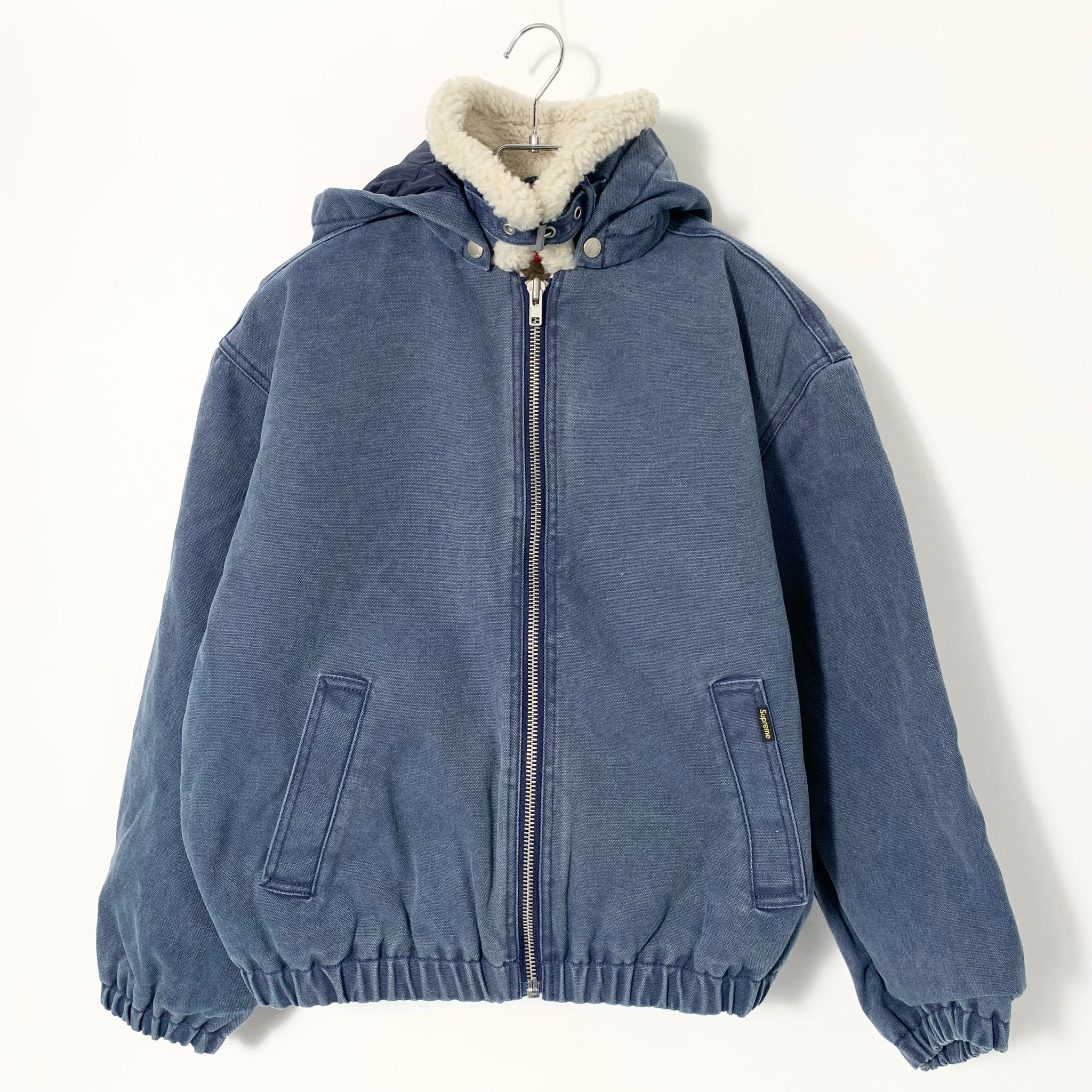 Supreme Faux Shearling Lined Bomber Jacket "Navy"