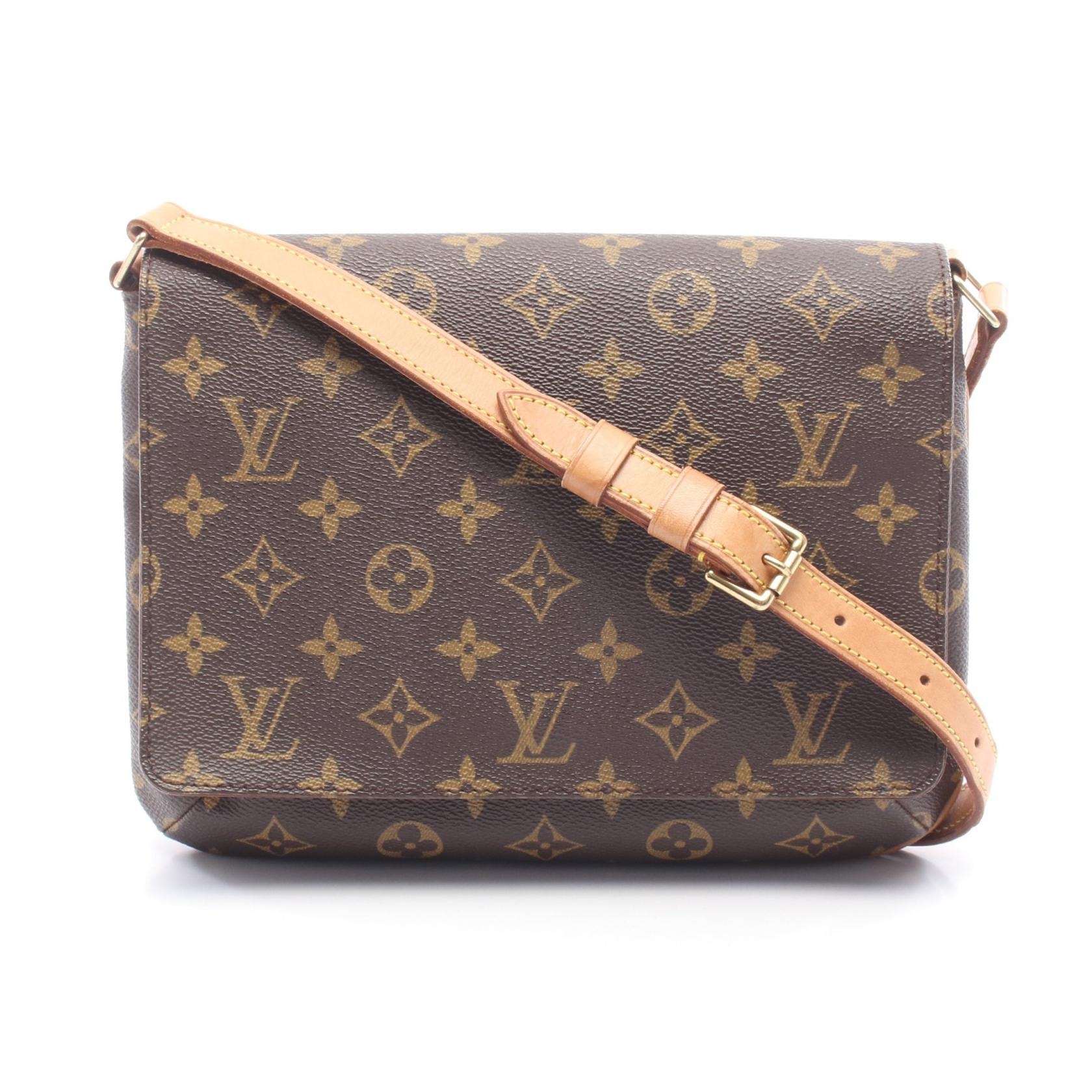 ルイ・ヴィトン LOUIS VUITTON ミュゼットタンゴ ショートストラップ ショルダーバッグ バッグ PVCコーティングキャンバス レザー モノグラム レディース ブラウン系 M51257 【中古】
