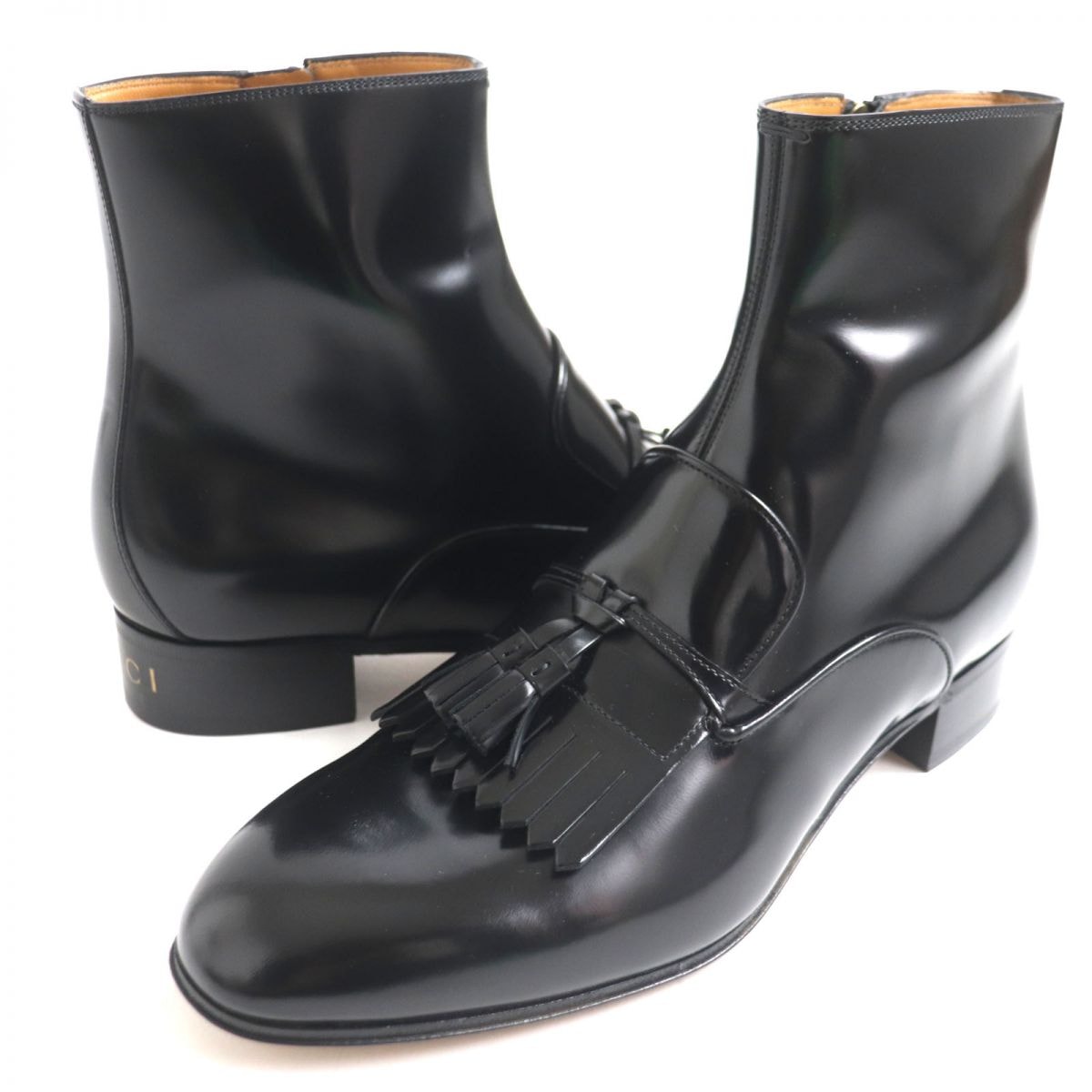 未使用品 グッチ
 ブーツ ブラック メンズ 9.5