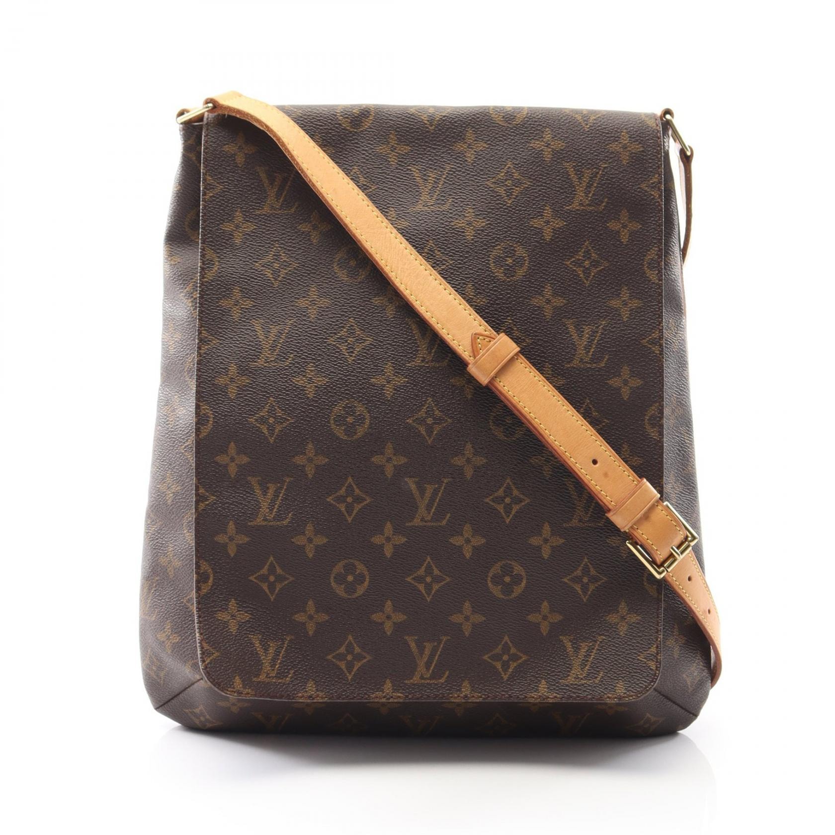 ルイ・ヴィトン LOUIS VUITTON ミュゼット ショルダーバッグ バッグ PVCコーティングキャンバス レザー モノグラム レディース ブラウン系 M51256 【中古】