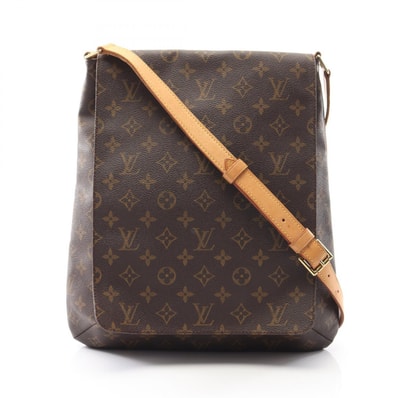 ルイ・ヴィトン LOUIS VUITTON ミュゼット ショルダーバッグ バッグ PVCコーティングキャンバス レザー モノグラム レディース ブラウン系 M51256 【中古】
