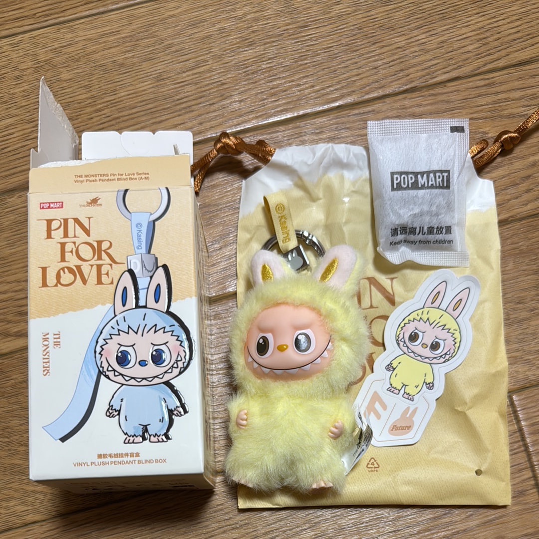 POP MART THE MONSTERS (LABUBU) Pin for Love Series-Vinyl Plush Pendant (A-M) F