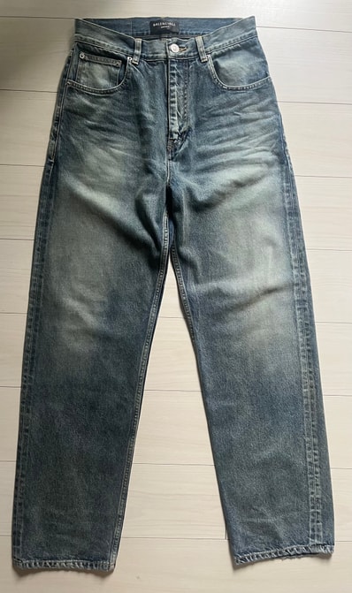 正規品 BALENCIAGA バレンシアガ ルーズフィットジーンズ ブルーデニム サイズ XXS