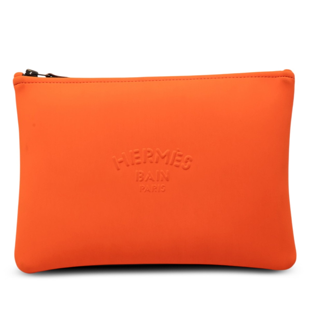 エルメス トゥルース フラット ネオバンMM ポーチ クラッチバッグ セカンドバッグ オレンジ ポリアミド レディース HERMES 中古