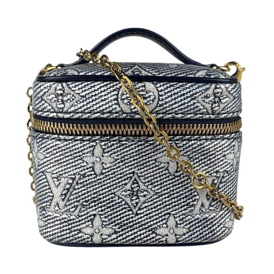 ルイ ヴィトン LOUIS VUITTON ショルダーバッグ モノグラム ラミネーテッドジャカード マイクロ ヴァニティ PVCコーティングキャンバス ネイビー レディース M82467【中古】 z9063