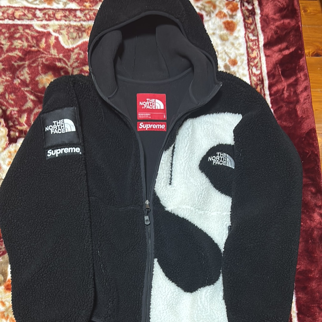 Supreme x The North Face S Logo Hooded Fleece Jacket "Black"