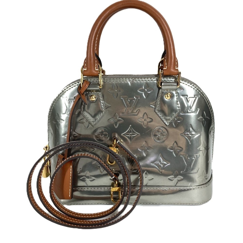 ルイヴィトン LOUIS VUITTON アルマBB アルマ BB M90484 モノグラムヴェルニ 2WAYバッグ ショルダーバッグ トートバッグ ハンドバッグ モノグラムヴェルニキャンバス アルジャン シルバー