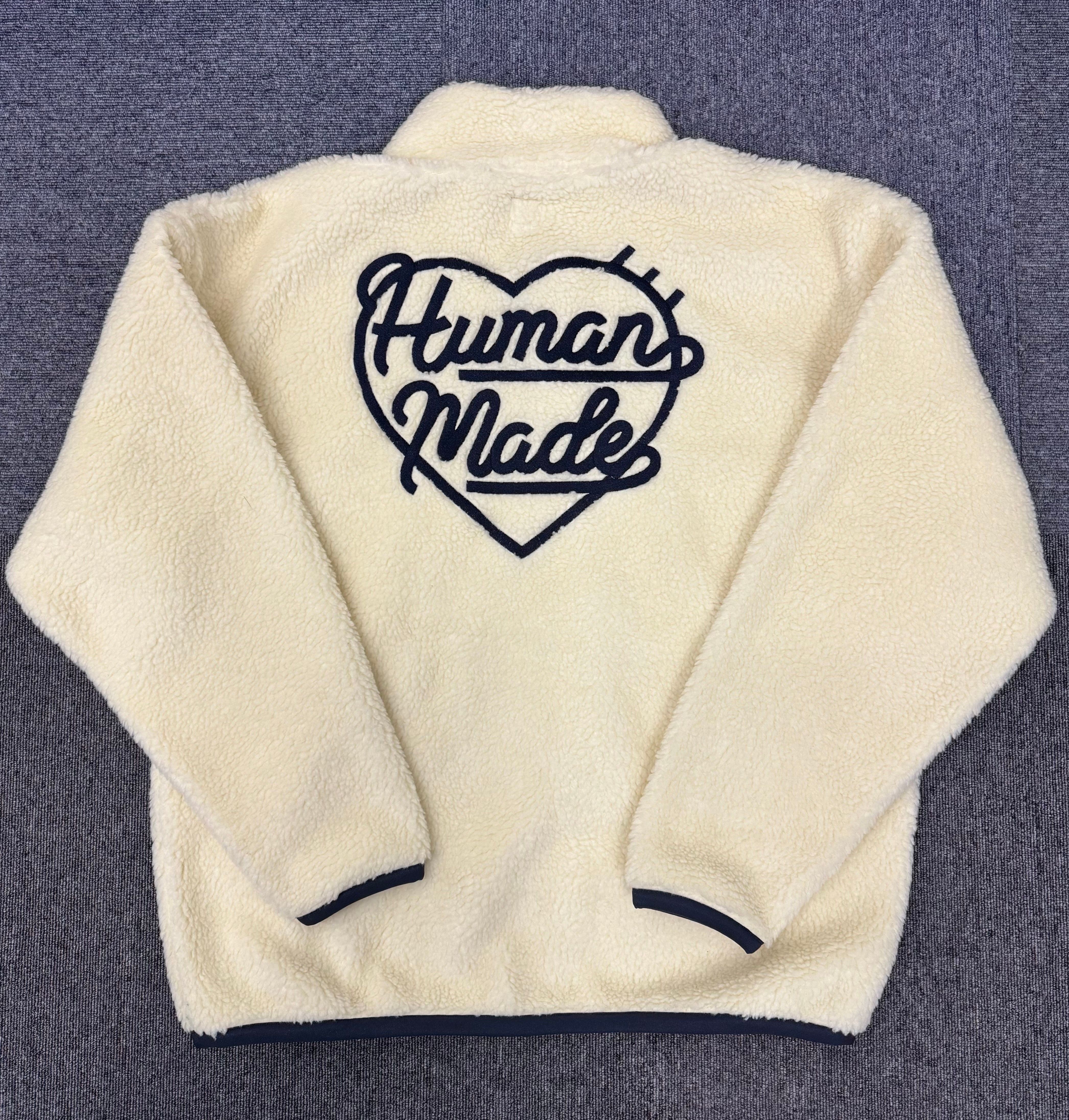 ヒューマン メイド ボア フリース プルオーバー "ホワイト"