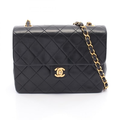 シャネル CHANEL ミニマトラッセ20 ショルダーバッグ バッグ ラムスキン(羊革) レディース ブラック系 【中古】