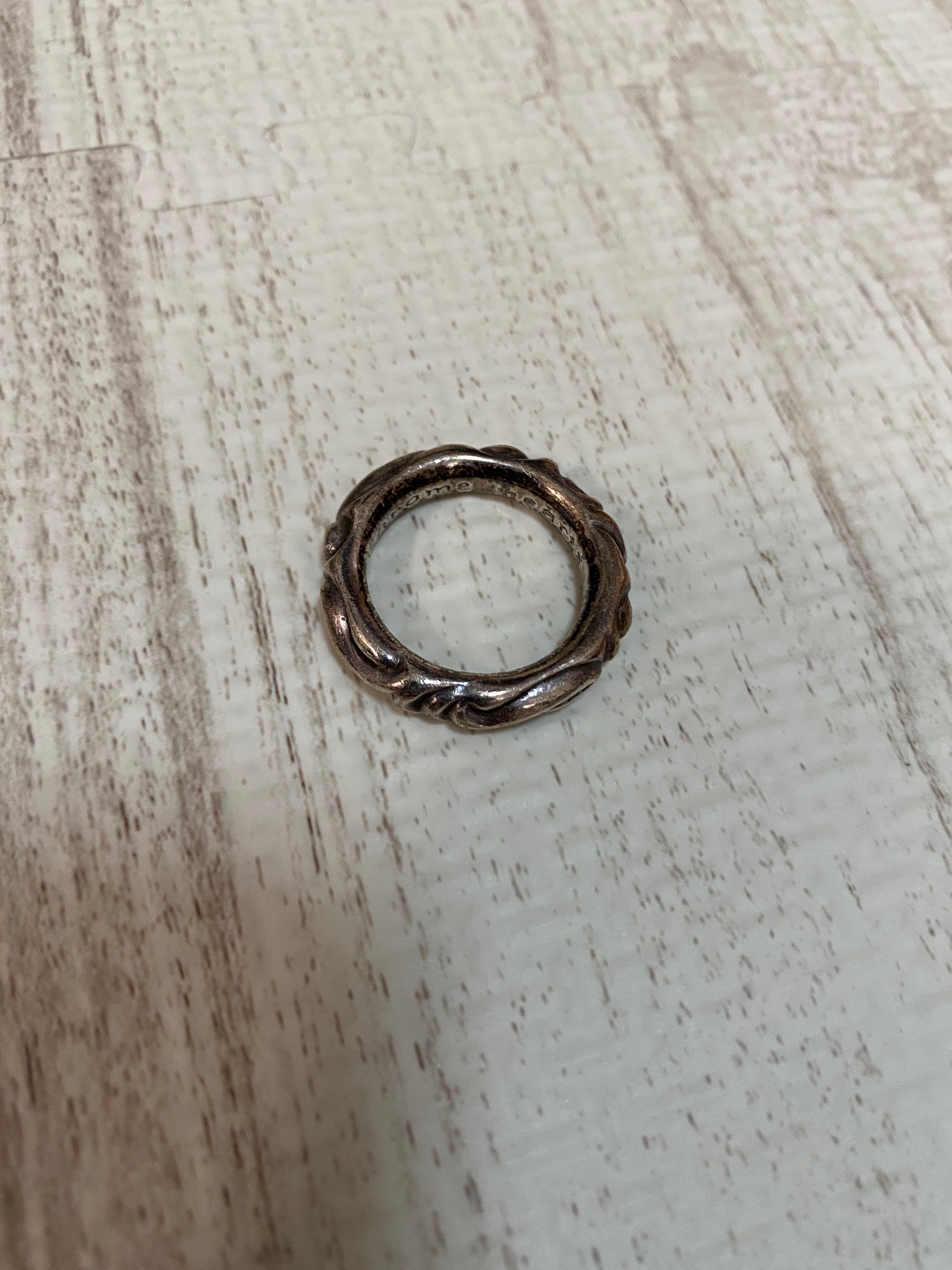 Chrome Hearts Scroll Band Ring "Silver"