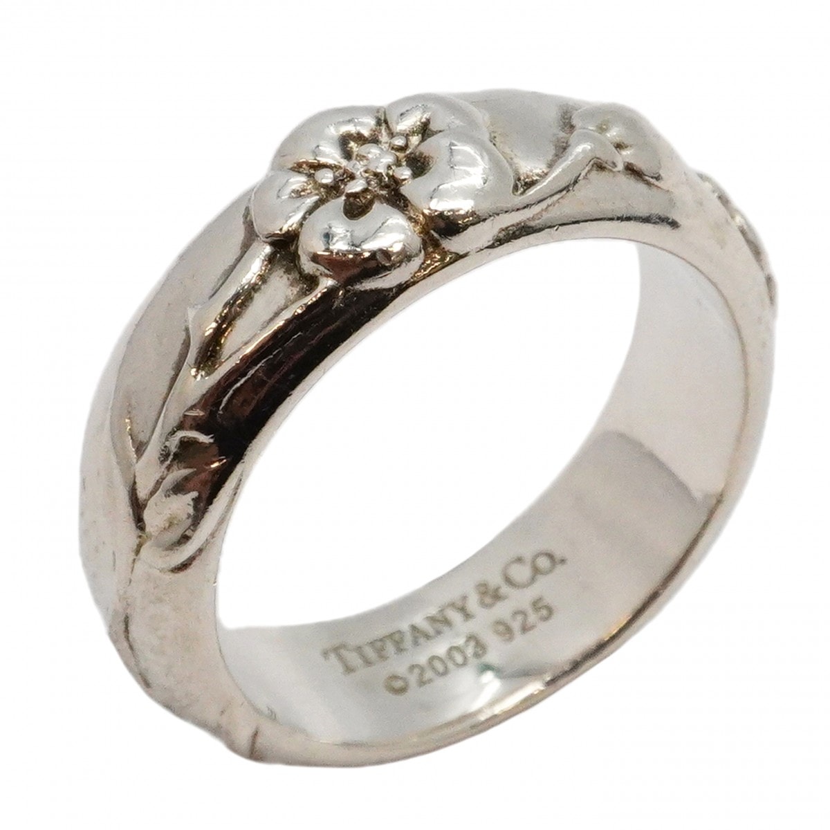 【6jcb0774-k】ティファニー リング フラワー シルバー925 10.5号【中古】レディース