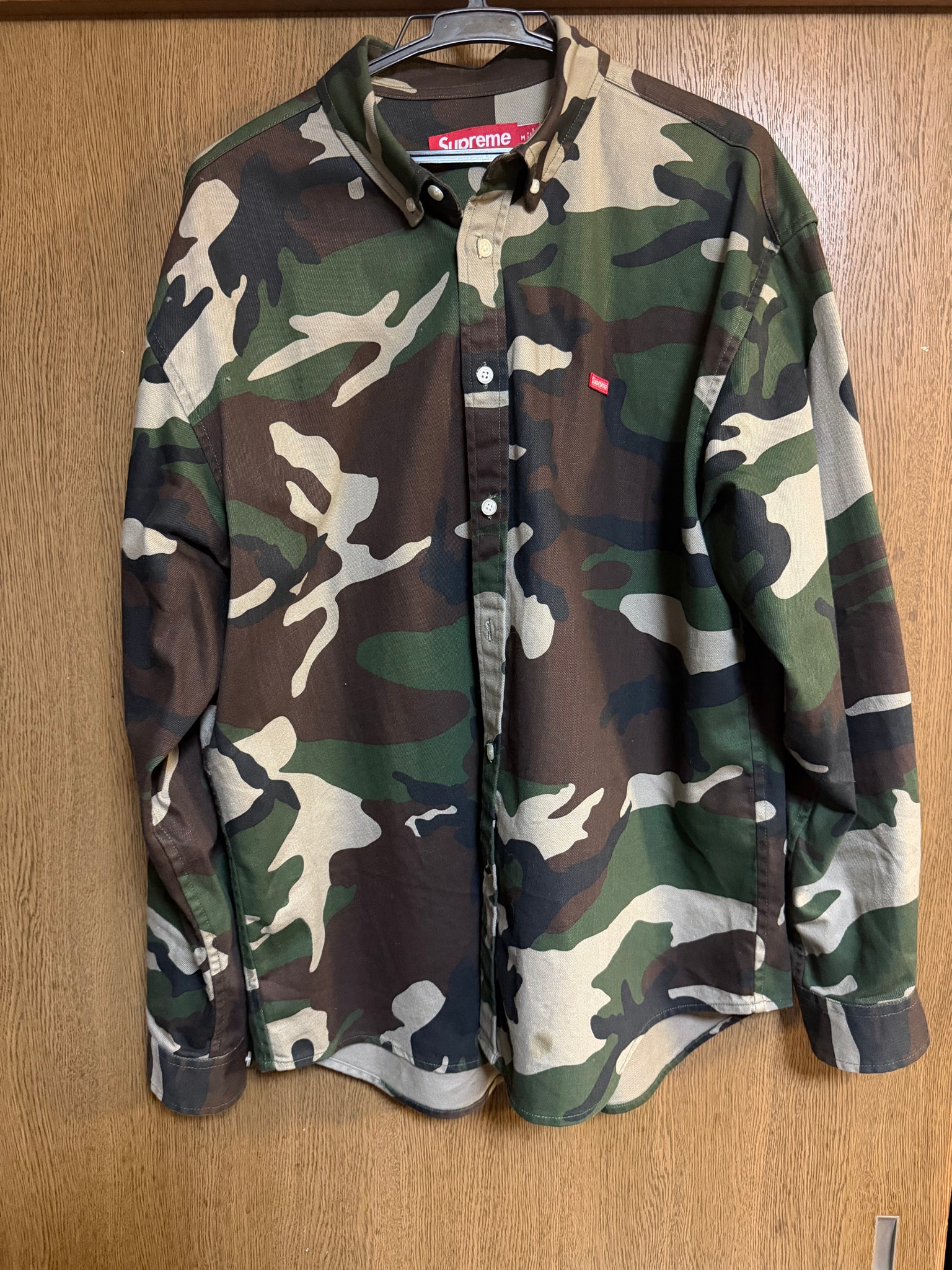 Supreme Small Box Denim Shirt (25FW) "Woodland Camo"