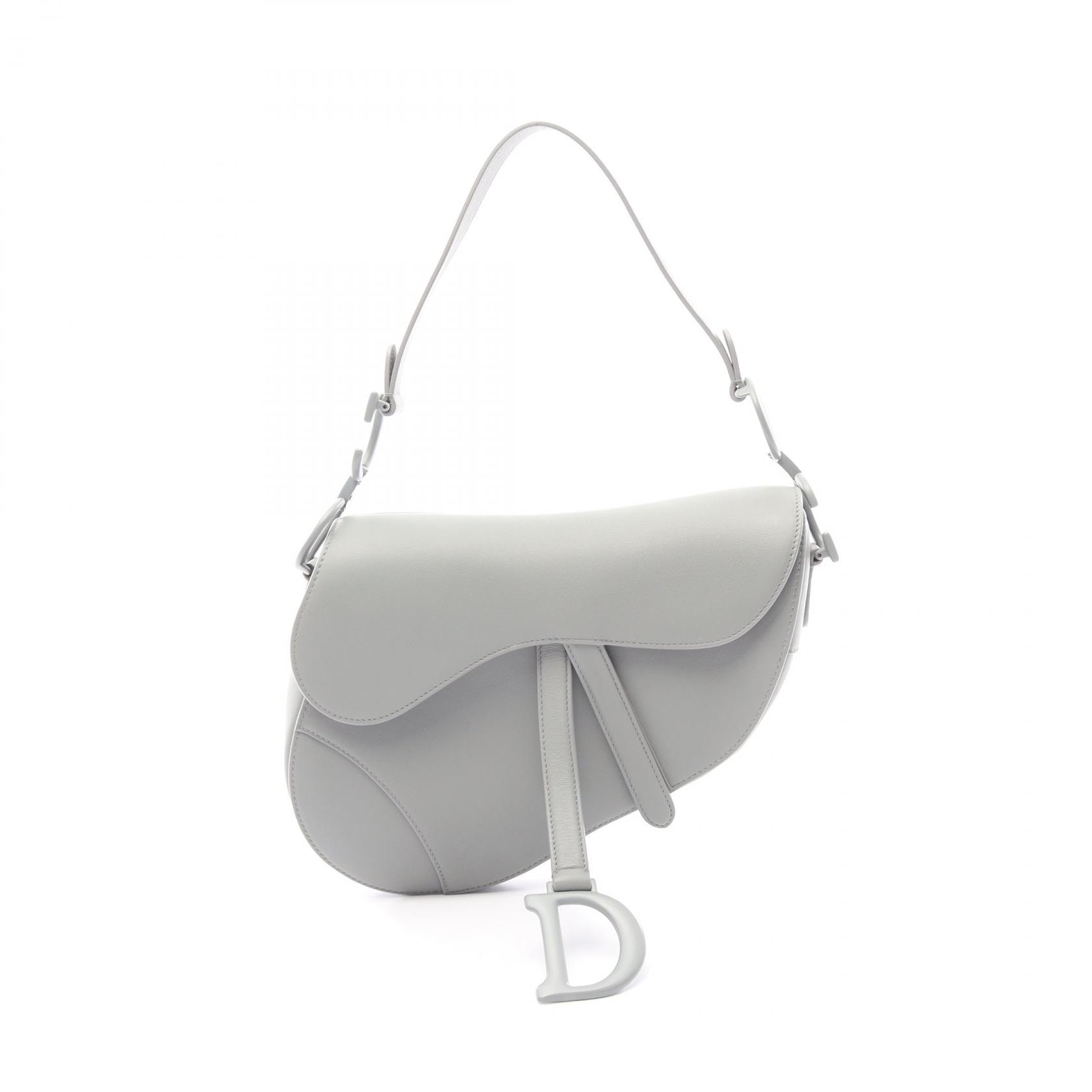 ディオール Dior サドルバッグ ハンドバッグ バッグ レザー レディース グリーン系 【中古】